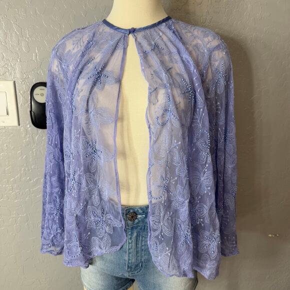 Coldwater Creek Elegance Topper, Purple, L/XL, 23552 - Picture 1 of 4